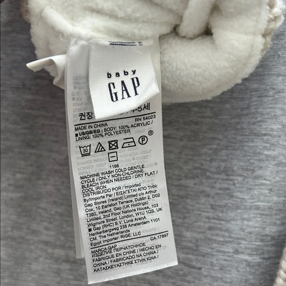 GAP Baby Cream Mittens - One Size